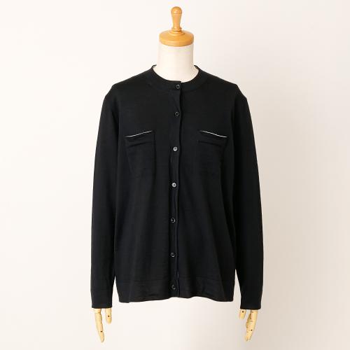 ＜サロンルシック カシミヤ＞ クルーカーディガン