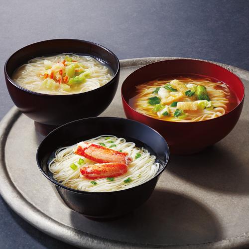 〈池利〉具材で楽しむお湯かけ簡単手延べにゅうめん