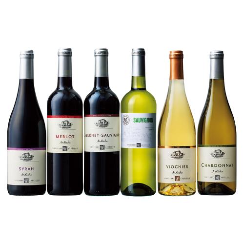 ＜フランス＞ブドウ品種飲み比べ6本セット
