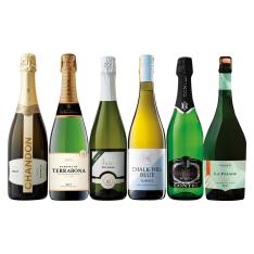 ＜イタリア・スペイン・オーストラリア・チリ＞辛口スパークリングワイン飲み比べ6本セット