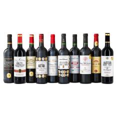 ＜フランス＞ボルドー金賞多受賞入り赤ワイン10本セット