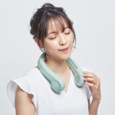 ハンズフリーネックファン PALE AQUA