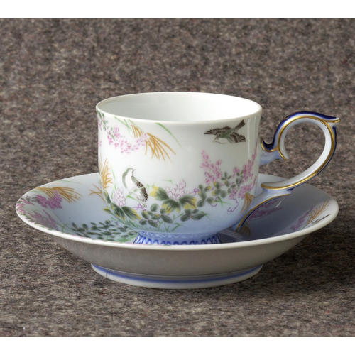 萩花見 コーヒー碗皿