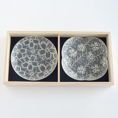 豆皿2枚セット（桜重ね・撫子）