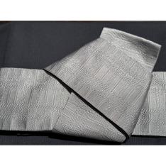 メンズ古今ポリエステル角帯（グレー紺）