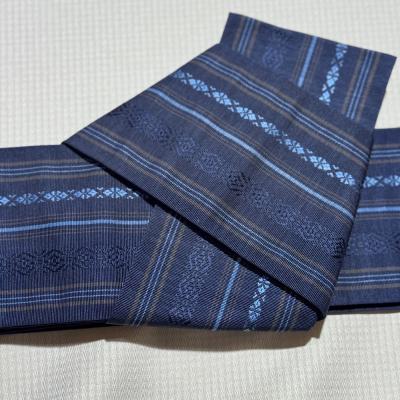 訪問着カラシ色地に横段柄。高島屋の商品。縫製も高島屋です。