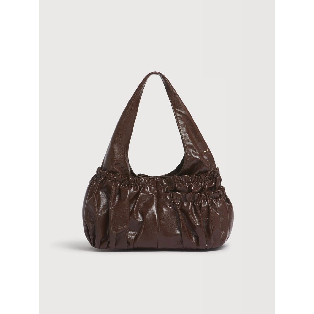 LEATHER RUFFLES HOBO BIG バッグ