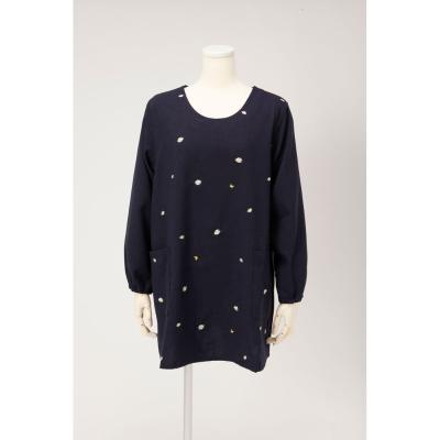 かっぽう着 マーガレット刺繍