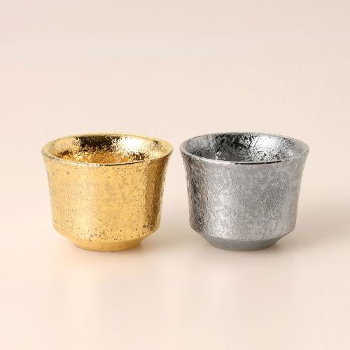 ＜九谷焼＞組盃金銀彩