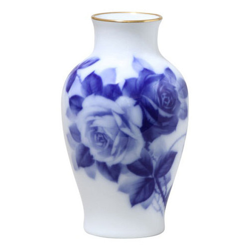 ブルーローズ 花生 19cm