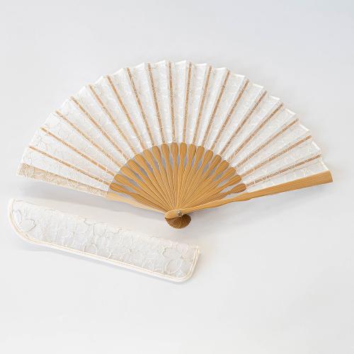 扇子セット 透扇子（桜重ね／銀糸）