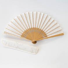 扇子セット 透扇子(桜重ね/銀糸)