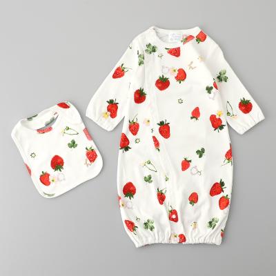 長袖2WAYカバーオール・スタイセット　イチゴ柄（ギフトBOX付き）
