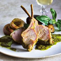 〈ペック〉骨付き仔牛のロースト　バジリコ風味