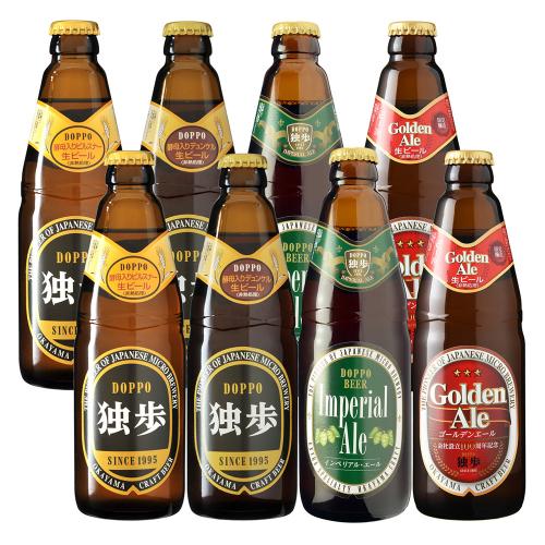 100周年記念 独歩ビールエールタイプ&ラガータイプ飲み比べ8本セット