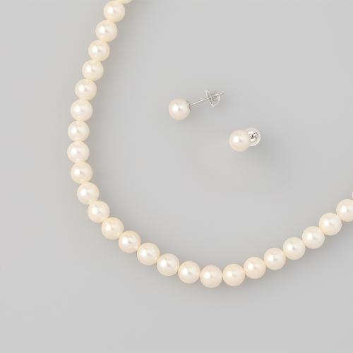 アコヤ真珠5.5mmネックレス・ピアス2点セット