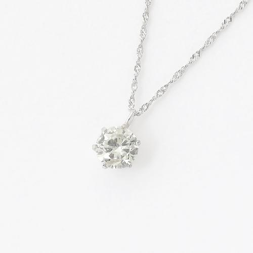 Pt 0.4ct ダイヤペンダント