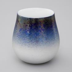 虹彩磁カップ　蕾　ブルー