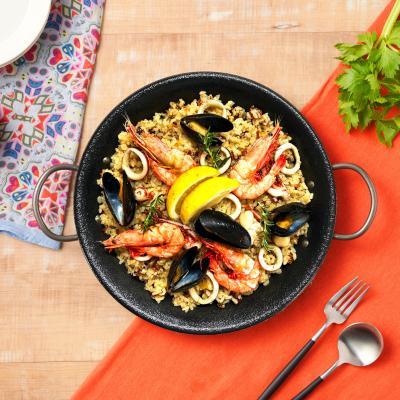 フライパンで簡単。有頭えびのパエリアセット（パエリア専用米付き）