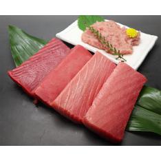 本まぐろ「中とろ」「赤身」セットとまぐろたたきの詰合せ