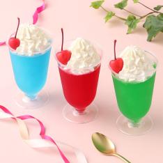昭和レトロ クリームソーダゼリー(メロンソーダ・ラムネ・苺)