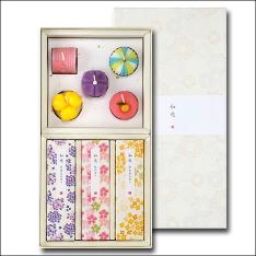 ＜和遊＞和菓子キャンドル・お線香セット