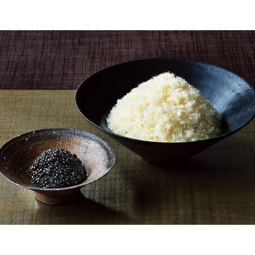 〈京料理 木乃婦〉真鯛のわたでんぶ(鯛でんぶ)キャビア添え