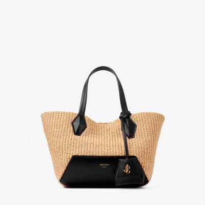 【ジミーチュウ】ビーチ ダイヤモンド ホーボー L バッグ Beach Diamond Hobo L | Natural Raffia Shoulder Bag | JIMMY CHOO