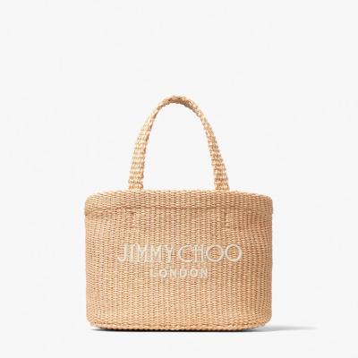 JIMMY CHOO BEACHTOTEEWMJYNNATURAL 関税送料込 Jimmy Choo ロゴ ビーチバッグ ミニ | ニュートラル | FARFETCH JP