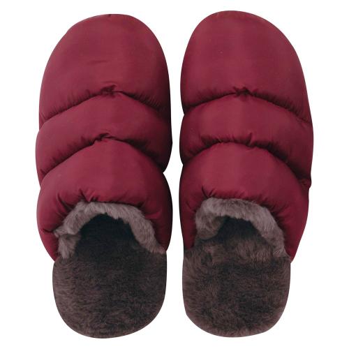 タフタボアソフトスリッパ ワインレッド M→L