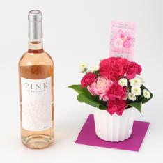 【母の日】アレンジ＆ピンク ド　クレスマン ロゼ