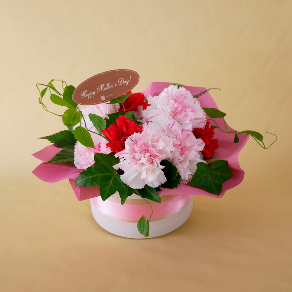 【母の日】生花　Strawberry Flower　cake