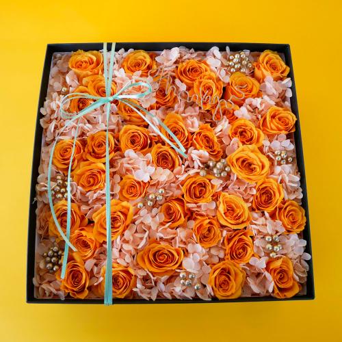 【母の日】プリザーブドフラワー Orange