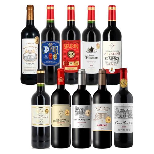 有名コンクールすべて金賞受賞 ボルドー赤ワイン10本セット