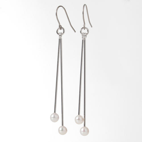 【高島屋限定】淡水パール2本バーピアス