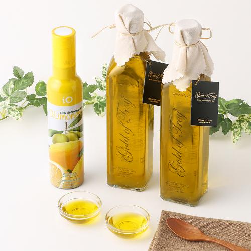 黄金のオリーブオイル「トロイ」＆レモン入りオリーブオイル「リモネーノ」ファミリーギフト