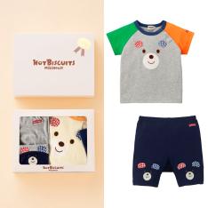 顔ドン Tシャツ&ハーフパンツセット 70→90cm