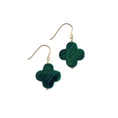 K14GF花形マラカイトピアス