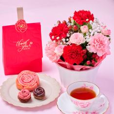 【母の日】アレンジメントとスイーツセット