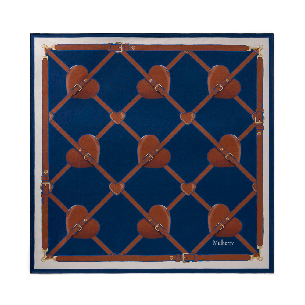 スクエアスカーフ - ハート ポケット