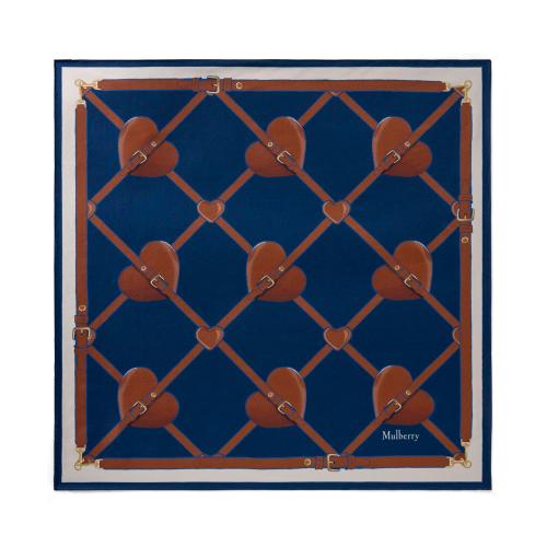 スクエアスカーフ - ハート ポケット