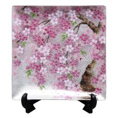 七宝焼 飾皿 しだれ桜