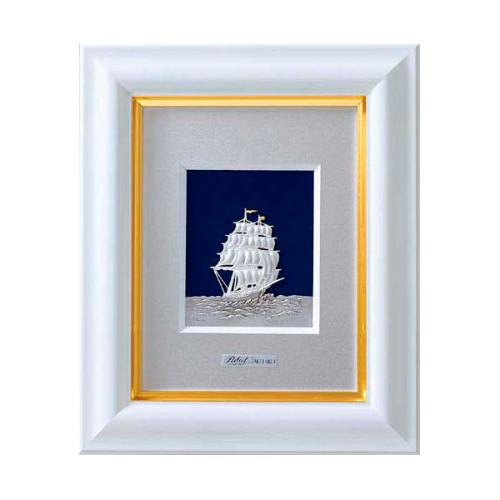 木製卓上フレーム 帆船 1号（白）