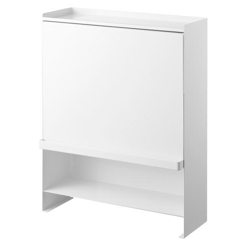 ＜tower＞前が開く 隠せる調味料ラック タワー （ホワイト）