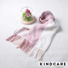 【母の日】ジュエルガラスドームプリザーブド ピンク＆<KINDCARE >ラインカラーストール ピンク
