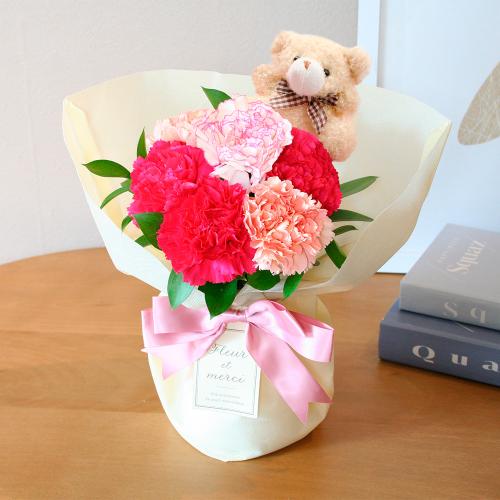 【母の日】スタンディングブーケ　オレンジピンク