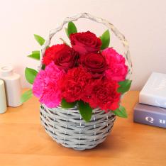 【母の日】アレンジメント　レッドローズ