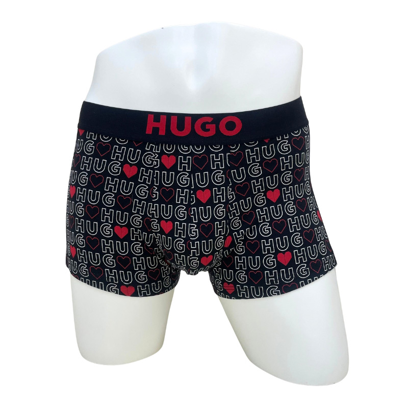 HUGO ハート柄 ボクサーパンツ 前閉じ S→LL