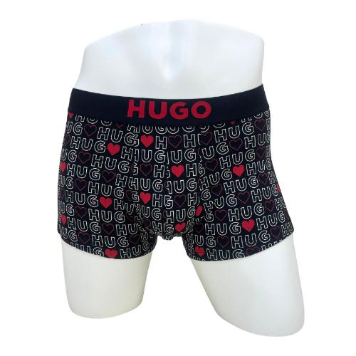HUGO ハート柄 ボクサーパンツ 前閉じ S→LL