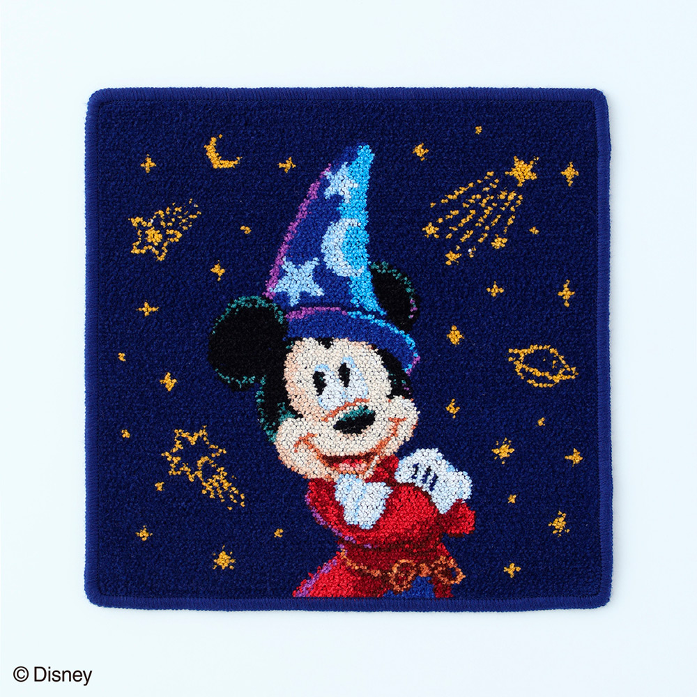 シェニールタオルハンカチ ソーサラーミッキー